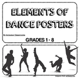 Elements of Dance Concepts Poster Set (Grades 1-8)