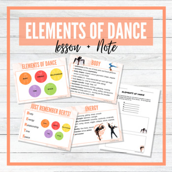 Preview of Elements of Dance Lesson and Note