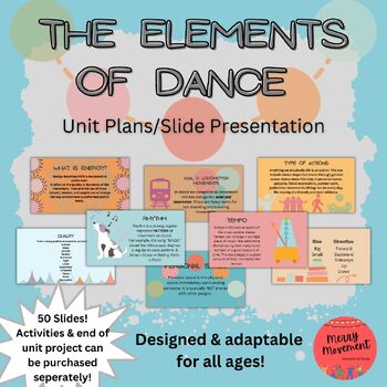 Preview of Elements of Dance Slide Presentation/Unit Plans