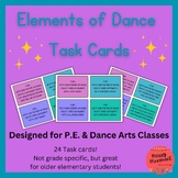 Elements of Dance Task Cards