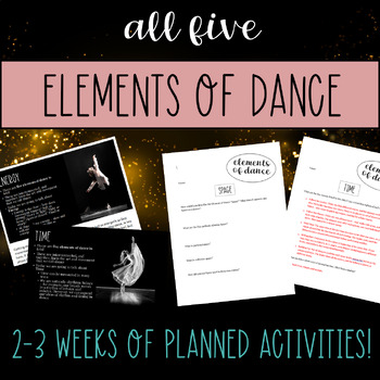 Preview of Elements of Dance Unit - BUNDLE! Three Weeks of Slides, Activities, & Projects!
