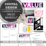 Elements of Design, Value, Handout for Middle and High Sch