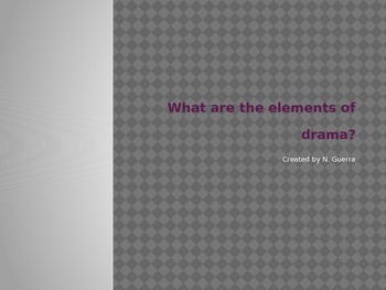 Preview of Elements of Drama