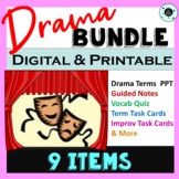 9 Items - Elements of Drama Bundle - Theater Terms Quiz, P
