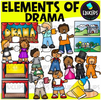 Preview of Elements of Drama Clip Art Set {Educlips Clipart}