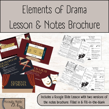Preview of Elements of Drama Lesson & Notes Brochure