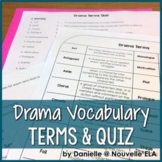 Elements of Drama - Drama Vocabulary Terms & Quiz
