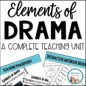 Preview of Elements of Drama Unit Grades 3-5 CCSS Aligned