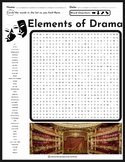 Elements of Drama Word Search Puzzle