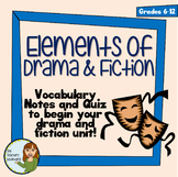 Elements of Drama and Fiction - Handout and Quiz - A Pre-R