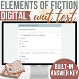 Elements of Fiction Digital Test | Self-Grading | Literary