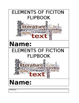 Preview of Elements of Fiction Flipbook
