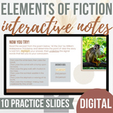 Elements of Fiction Interactive Notes | Story Elements | N