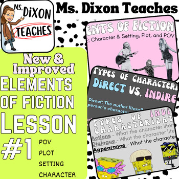 Preview of Elements of Fiction Lesson #1 (new and improved)
