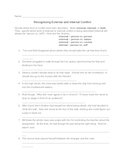 Elements of Fiction: Recognizing Conflict Practice Sheet