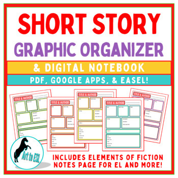 Preview of Elements of Fiction - Short Story Graphic Organizer  - Digital Notebook