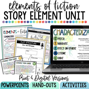 Preview of Elements of Fiction Unit - Short Story Elements Mini-Lessons & Activities