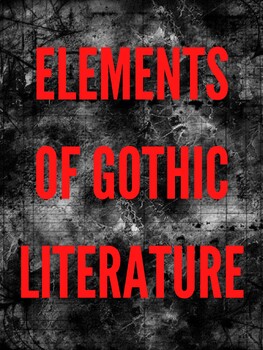Preview of Elements of Gothic Literature Posters