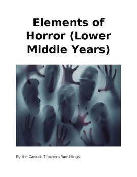 Preview of Elements of Horror for the MIddle Grades