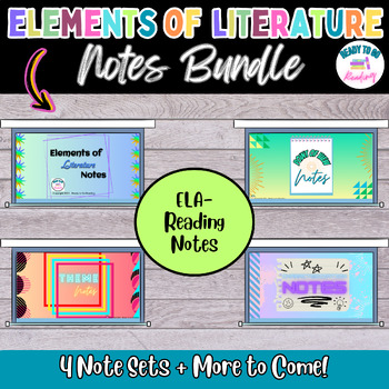Preview of Elements of Literature Notes Bundle|Scaffolded Notes for Middle Schoolers