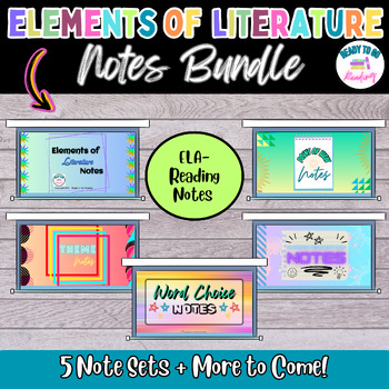 Preview of Elements of Literature Notes Bundle|Scaffolded Notes for Middle Schoolers