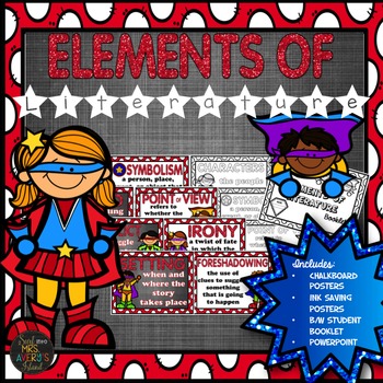 Preview of Elements of Literature Posters and More