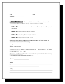 Elements of Literature Worksheets--Secondary Level | TpT