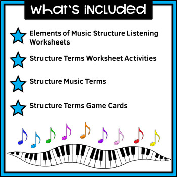 Elements of Music Activities Bundle | Form by Jooya Teaching Resources