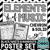 Elements of Music - Anchor Charts - {B/W and Handouts Version}