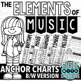 Elements of Music Anchor Charts {Black/White}