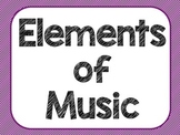 Elements of Music- Black & Multi-Colored
