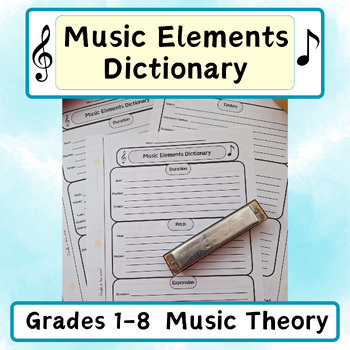 Preview of Elements of Music Dictionary Grades 1 to 8