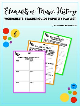 Preview of Elements of Music History - 6th, 7th and 8th Grade