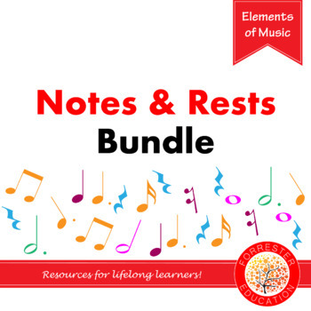 Preview of Elements of Music - Notes and Rests Bundle Posters & Games