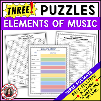 Preview of Elements of Music Puzzles