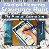 Elements of Music Scavenger Hunt Game for Middle School Music