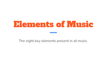 Preview of Elements of Music Slides