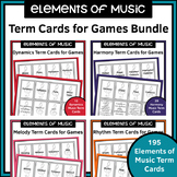 Elements of Music Term Memory Game Bundle