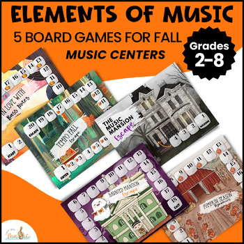 Preview of Elements of Music Theory Games - 5 Music Fun Activities for Fall