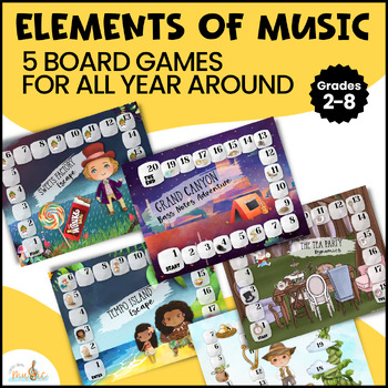 Preview of Elements of Music Theory Games - 5 Music Fun Activities for All Year Around