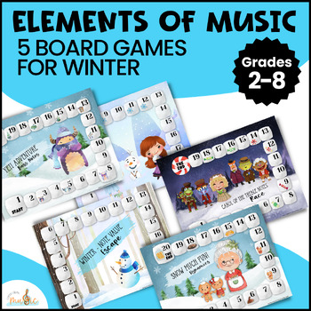 Preview of Elements of Music Theory Games - 5 Music Fun Activities for Winter
