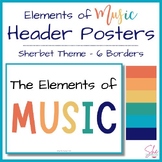 Elements of Music - Title Posters for Sherbet Theme (6 Bor