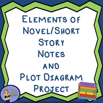 Elements of Novel/Short Story and Plot Diagram Project - Middle School