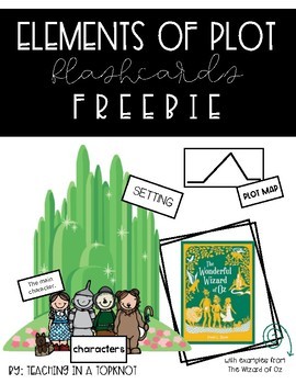 Preview of Elements of Plot (Story Elements) Flashcards FREEBIE