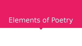Preview of Elements of Poetry