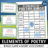 Elements of Poetry Bingo Game