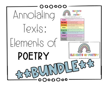 Preview of Elements of Poetry Bundle