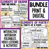 Elements of Poetry & Drama BUNDLE Interactive Notebooks Vi