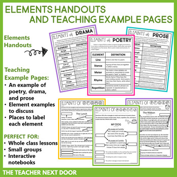 Elements of Poetry, Drama and Prose for 3rd - 5th Grade | TpT