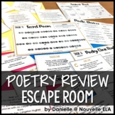 Elements of Poetry Escape Room Activity - Poetry Unit Review